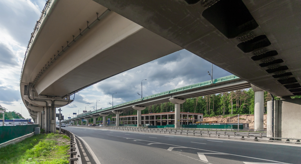 underpass freeway built with slag